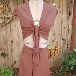 Rapz Beach top and plant set Size M